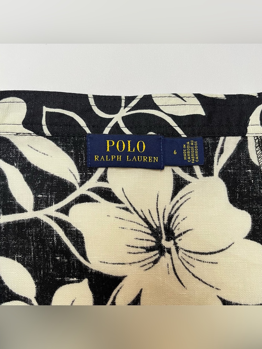Polo Ralph Lauren Floral & Plaid 100% Linen A-Line Panel Midi Skirt Women’s Sz 6 - Picture 13 of 13